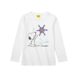 Dívčí triko s dlouhými rukávy (child#female#ne, 110/116, Snoopy)