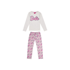 Barbie Dívčí pyžamo (134/140, bílá)