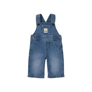 lupilu® Dětské kalhoty s laclem s BIO bavlnou (92, modrá)