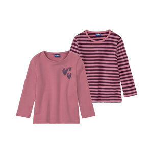 lupilu® Dívčí termo triko s dlouhými rukávy, 2 k (child#female#ne, 122/128, světle růžová)
