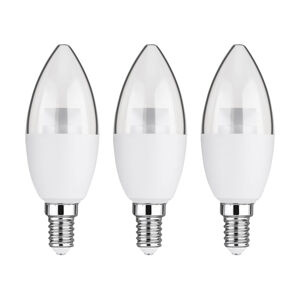 LIVARNO home LED žárovka, 2 kusy / 3 kusy (4,9 W E14 svíčka transparentní, 3 kusy)