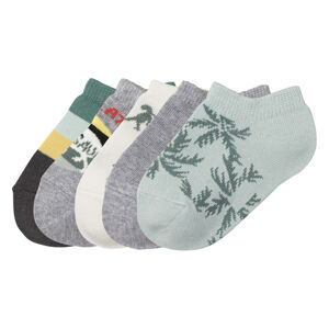 lupilu® Chlapecké nízké ponožky, 5 párů (19/22, bílá/zelená/šedá)