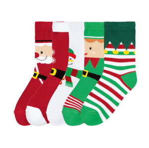 pepperts!® Dětské vánoční ponožky s BIO bavlnou, 5  (child 2 years onwards#male, 35/38, vánoce / sněhulák / elf)