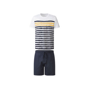 LIVERGY® Pánské pyžamo (S (44/46), bílá / námořnická modrá)