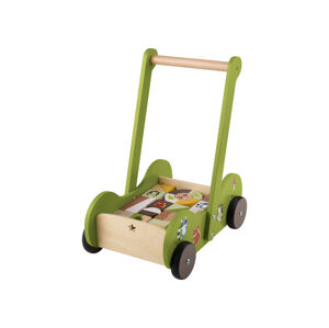 Playtive Dřevěný posuvný vozík (zelená/pruhovaná)