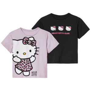Dívčí triko, 2 kusy (122/128, Hello Kitty)