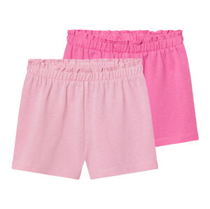 lupilu® Dívčí šortky, 2 kusy (98/104, růžová / světle růžová)