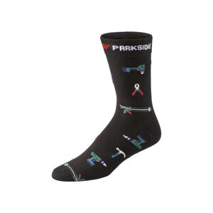 PARKSIDE® Pánské ponožky (43/46, černá/motiv nářadí)