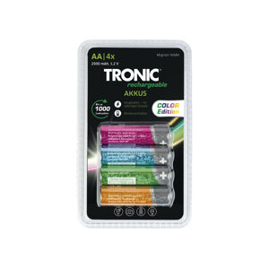TRONIC® Nabíjecí baterie Ni-MH Ready 2 Use Color, 4 kusy (AA – tužková)