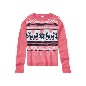 pepperts!® Dívčí vánoční svetr s LED (child#female, 158/164, pink LED)