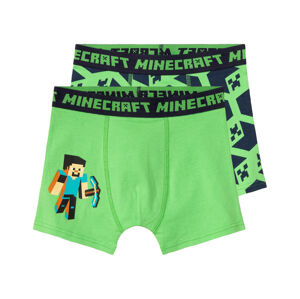 Minecraft Chlapecké boxerky, 2 kusy (122/128, zelená)