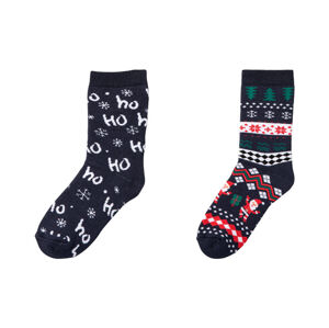 pepperts!® Chlapecké vánoční termo ponožky s BIO bavlnou (39/42, námořnická modrá)