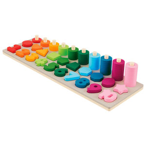 Playtive Dřevěná výuková hra Montessori - počítán (aritmetická hra)