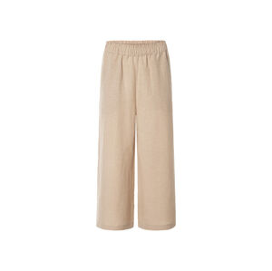 esmara® Dámské lněné culotte kalhoty (40, béžová)