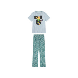 Minecraft Dětské pyžamo (110/116, modrá/tyrkysová)