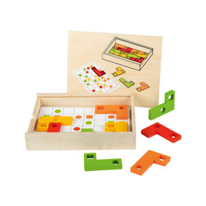 Playtive Dřevěná duhová motorická hračka Montessori (hra s geometrickými tvary)