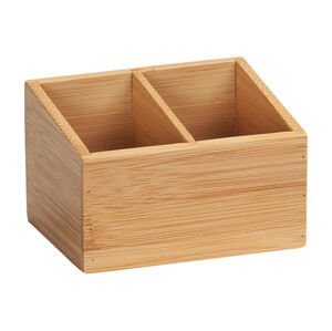 Wenko Úložný box z bambusu (box se 2 přihrádkami)