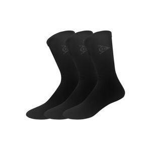 DUNLOP Dámské / Pánské sportovní ponožky, 3 páry (43/46, černá)