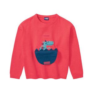 lupilu® Chlapecký pletený svetr s BIO bavlnou (child#male, 110/116, červená)