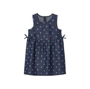 lupilu® Dívčí džínové šaty (128, tmavě modrá)