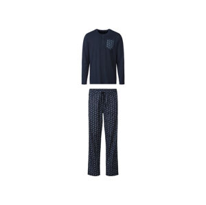 LIVERGY® Pánské pyžamo (XL (56/58), vzorovaná navy modrá)