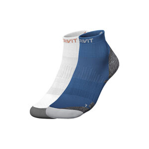 CRIVIT Pánské běžecké ponožky, 2 páry (45-46, černá/bílá)