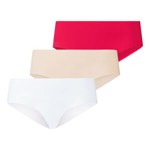esmara® Dámské kalhotky, 3 kusy (adult#female#ne#pants, S (36/38), červená/tělová/bílá)