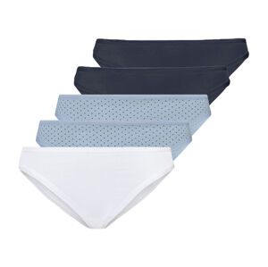 esmara® Dámské kalhotky, 5 kusů (adult#female#ne#briefs, S (36/38), světle modrá/námořnická modrá/bílá)