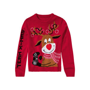 pepperts!® Chlapecký vánoční svetr s LED (child#male, 134/140, červená)