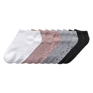 pepperts!® Dívčí nízké ponožky s BIO bavlnou, 10 pá (39/42, bílá/růžová/šedá/černá)