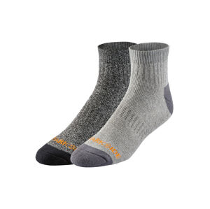 PARKSIDE® Pánské pracovní termo ponožky, 2 páry (43/46, šedá/oranžová)