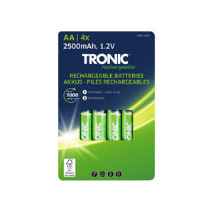 TRONIC® Nabíjecí baterie Ni-MH, 4 kusy (AA – tužková)