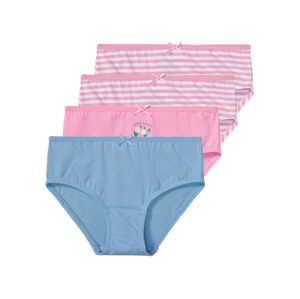 lupilu® Dívčí kalhotky s BIO bavlnou, 4 kusy (122/128, modrá / světle růžová)