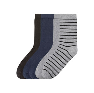 pepperts!® Chlapecké ponožky, 5 párů (39/42, šedá / navy modrá / černá)