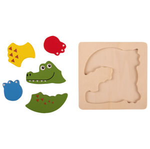 Playtive Dřevěné puzzle (krokodýl)