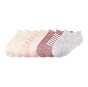 lupilu® Dívčí nízké ponožky s BIO bavlnou, 7 párů (19/22, světle růžová)