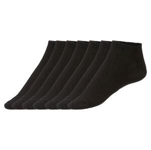 LIVERGY® Pánské nízké ponožky s BIO bavlnou, 7 párů (43/46, černá)