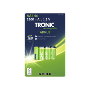 TRONIC® Nabíjecí baterie Ni-MH Ready 2 Use, 4 kusy (AA – tužková)