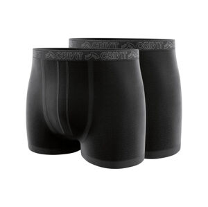 CRIVIT Pánské bezešvé boxerky, 2 kusy (4/S, černá)