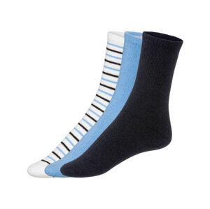 esmara® Dámské ponožky, 3 páry (39/42, modrá/bílá/černá)
