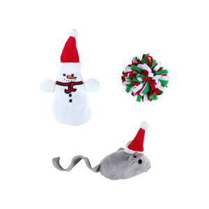zoofari® Vánoční hračka pro domácí mazlíčky (hračka pro kočku, 3dílná sada)