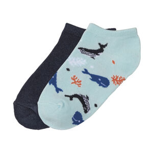 Dětské ponožky, 2 páry (31/34, velryba / navy modrá )