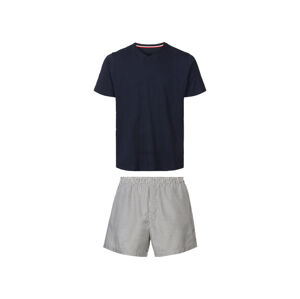 LIVERGY® Pánské pyžamo (XL (56/58), navy modrá / bílá)