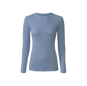 esmara® Dámské triko s dlouhými rukávy  (adult#female, L (44/46), modrá)