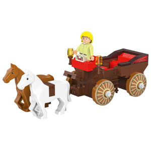 Playtive Clippys Traktor s přívěsem / Kočár tažený koňmi / Veranda / Rychlejší než svůj stín / Skrýš (kočár tažený koňmi)