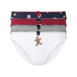 Happy Shorts Dámské vánoční kalhotky, 4 kusy (S, bílá / navy modrá / bordó )