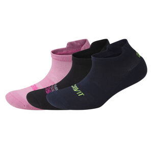 CRIVIT Dámské sportovní ponožky, 3 páry (41/42, lila fialová / modrá / černá)