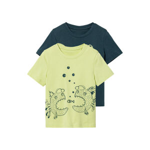 lupilu® Chlapecké triko, 2 kusy (110/116, petrolejová/zelená)