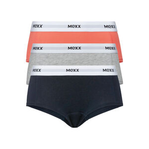 MEXX Dámské kalhotky, 3 kusy (adult#female#ne#pants, L, navy modrá / šedá / korálová)