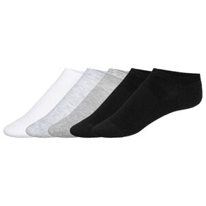 LIVERGY® Pánské nízké ponožky, 5 párů (43/46, bílá/šedá/černá)